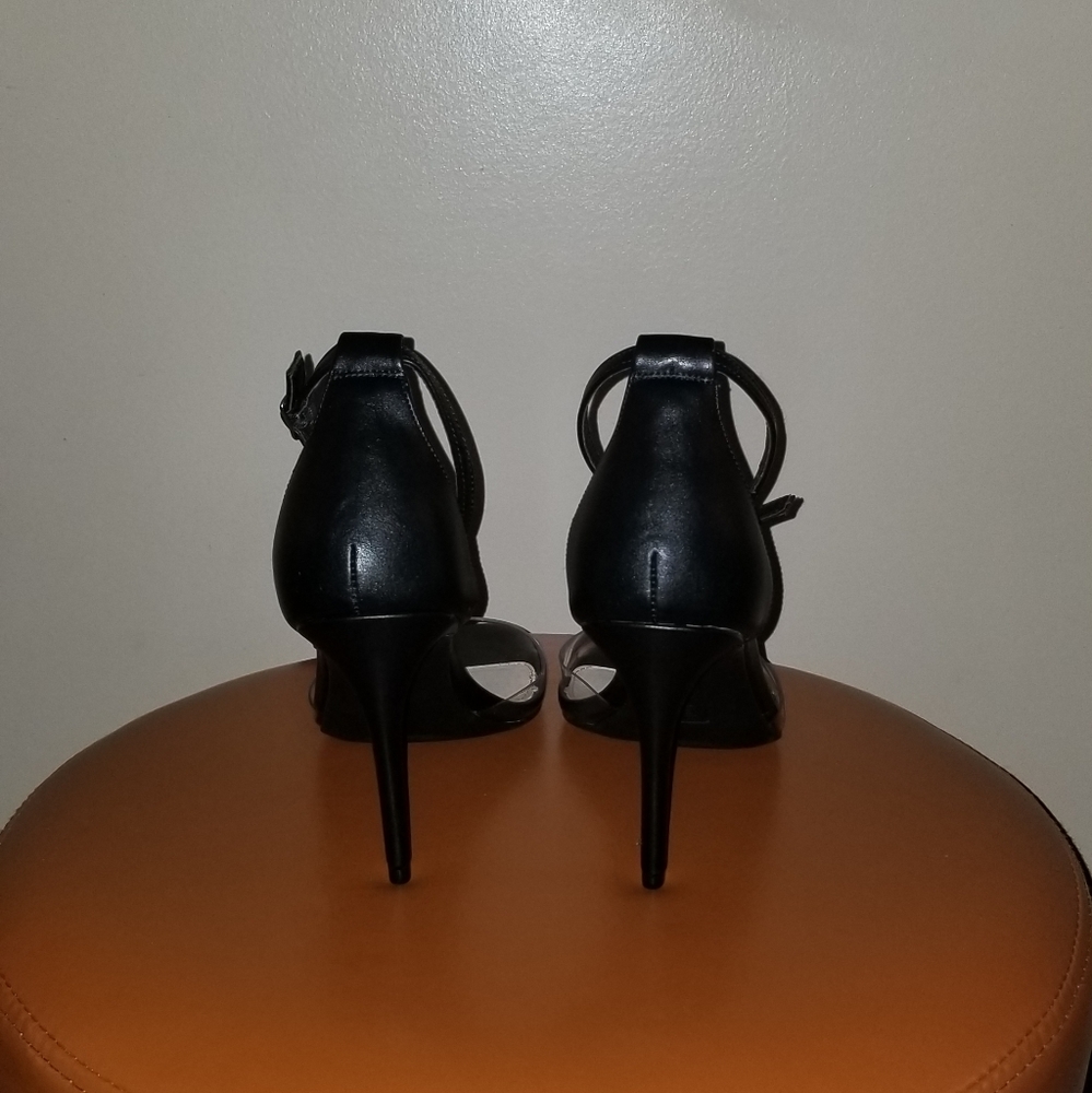 Seven Dails Shoes Women's Size 8 Black & clear Ankle Strap Heels - Picture 4 of 5